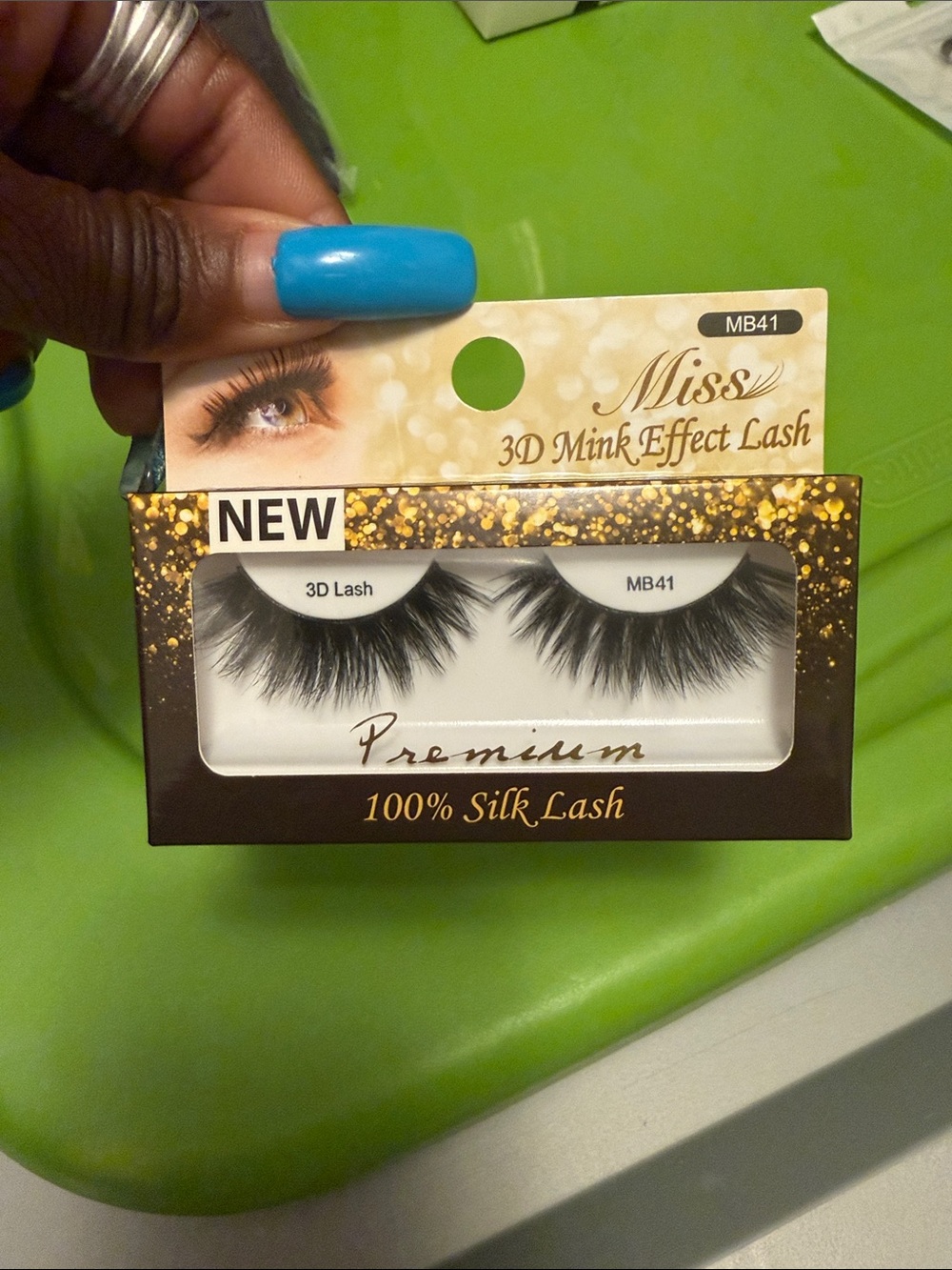 3D Mink Effect Silk False Lashes MB41 - Black